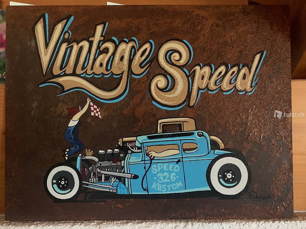 Blechschild Vintage Speed