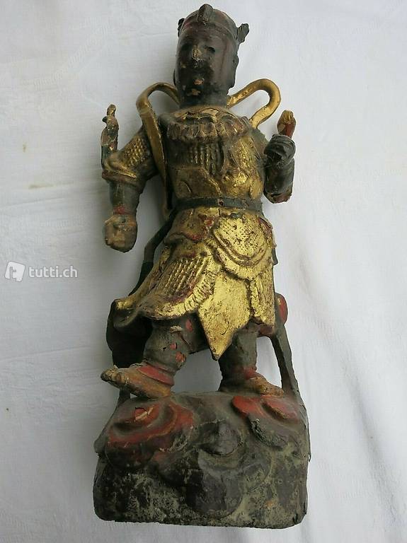 China Antike Tempelfigur Holz