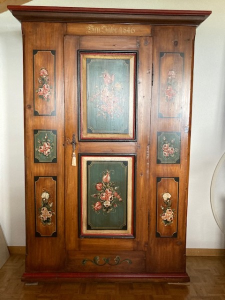 antiker Bauernschrank, 1846