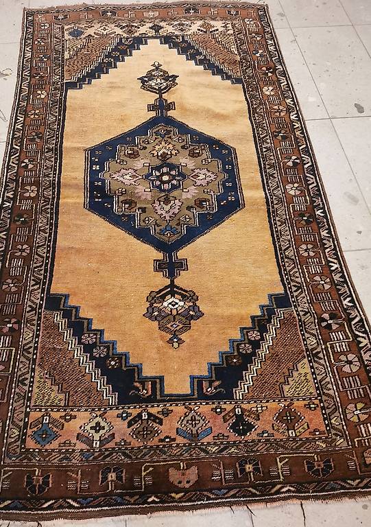 Antiker Handgeknüpfte Orientteppich Tabriz 215x120 cm Schöne